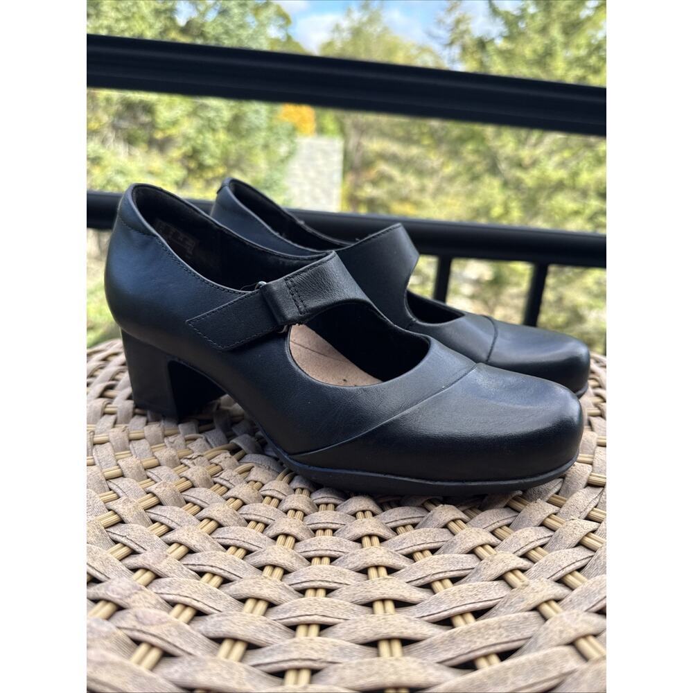 Clarks Women Rosalyn Wren Mary Jane Size 6 M Black Leather Block Heel EU 36 - Picture 16 of 16